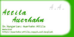 attila auerhahn business card